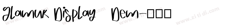 Glamuk Display   Dem字体转换